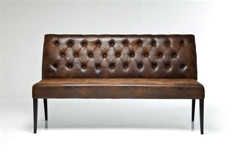 Leather Dining Bench With Back - Foter
