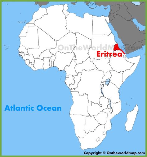 Eritrea location on the Africa map - Ontheworldmap.com
