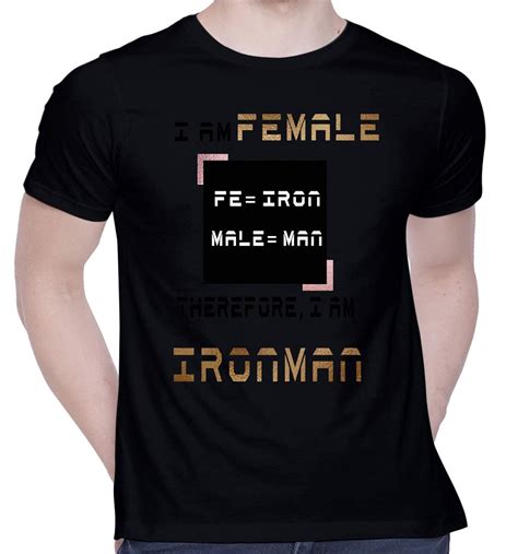 CreativiT Graphic Printed T-Shirt for Unisex Female: Ironman Tshirt ...