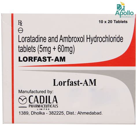Lorfast-AM Tablet 10's Price, Uses, Side Effects, Composition - Apollo ...