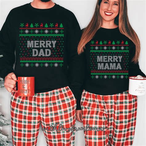 Matching Couples Ugly Christmas Sweaters Mom Dad Gifts His and - Etsy