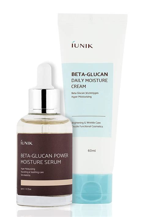 Buy IUNIK Beta-Glucan Power Deep Moisture Serum and Facial Cream Kit ...