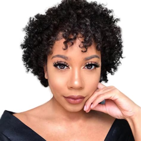 Amazon.com : BeiSDWig Short Pixie Cut Wig Afro Kinky Curly Wigs for ...