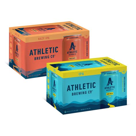 Athletic Brewing Company Non-Alcoholic Craft Beer, Run Wild IPA & Free ...