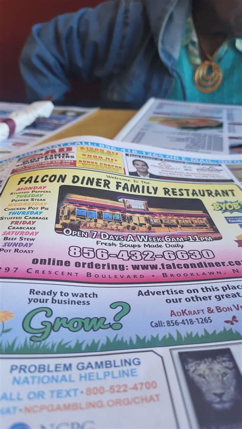 Menu for Falcon Diner, Brooklawn, NJ - Restaurantji