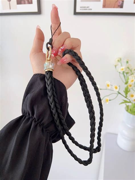Rhinestone Decor Woven Phone Lanyard | SHEIN USA