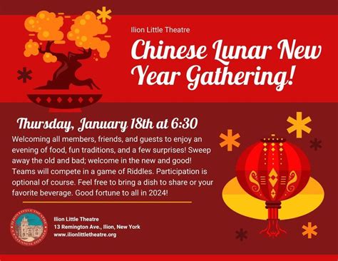 A Chinese Lunar New Year Gathering at the Ilion Little Theatre, Ilion ...