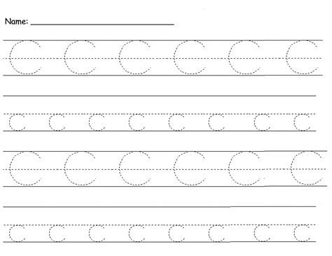 Trace Letter C Worksheets | Activity Shelter