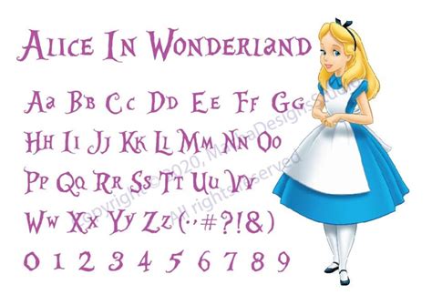 Alice in Wonderland Font SVG: Alphabet Clipart (instant Download) - Etsy
