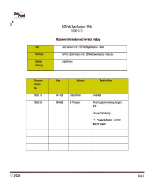 Fillable Online EDI Field Specifications Order Fax Email Print - pdfFiller