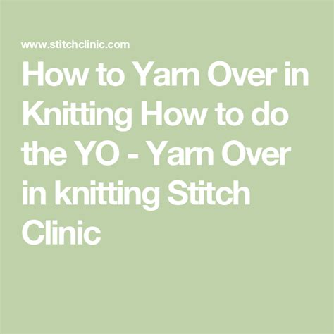 Image result for Knitting Pattern Using Yo Stitch