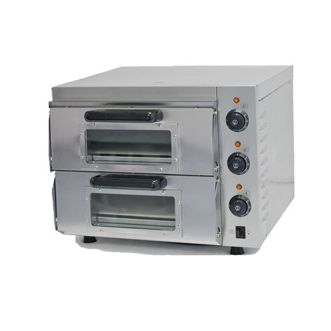 Italinox 410mm Compact Twin Deck Electric Pizza Oven - Bake Up to 8 x 8 ...