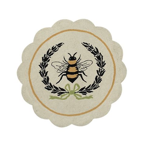 Bee Hand Hooked Scatter Rug | Lighting | Ballard Designs