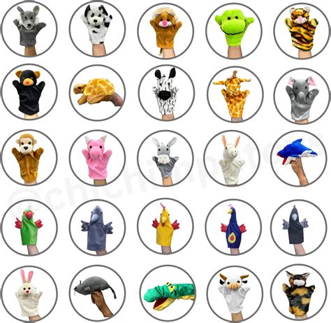 Buy Ritu Shubhman'S Creation Animal & Bird Hand Puppets (Set of 25 Pcs ...