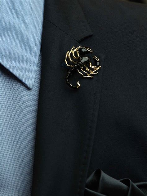 Black Scorpion Brooch