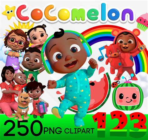 African American Cocomelon PNG Clipart Bundle, Cocomelon Cli | Inspire Uplift