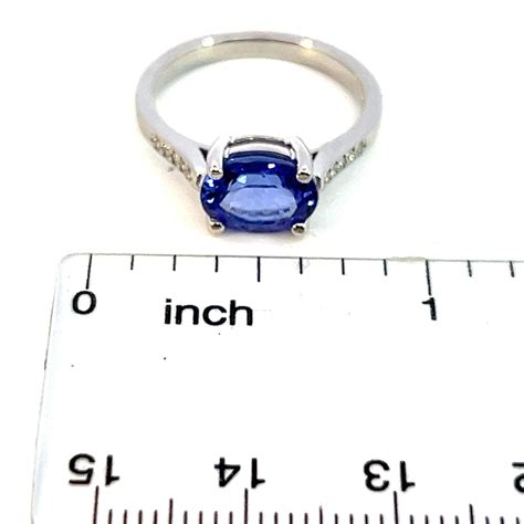 Natural Tanzanite Diamond Ring 6.5 14k WG 2.05 TCW Certified For Sale ...