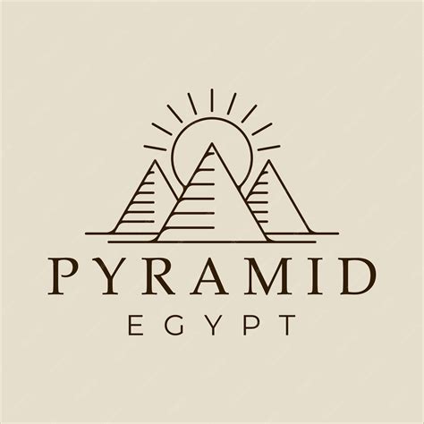 Pyramide Logo Linie Kunst Vektor einfache Illustration Vorlage Symbol ...