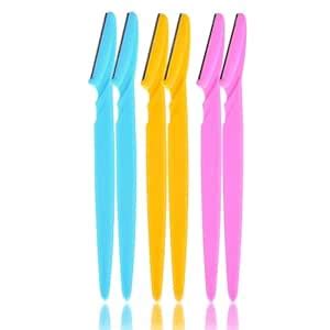 Spa Savvy 6Pcs Eyebrow Razors - Dermaplane Razor for Women Face for ...