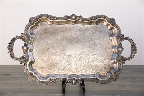 Vintage Silver Trays Vintage Wallace Silver Plate" La Reine" Pattern
