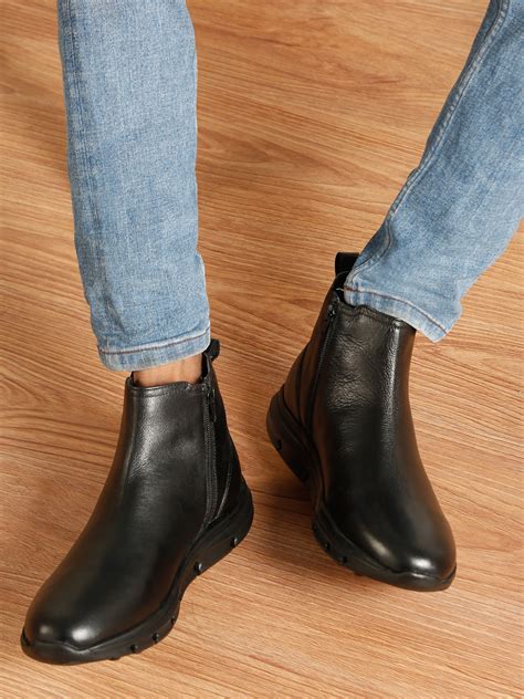 LEATHER MEN ANKLE BOOT – Teakwood Leathers