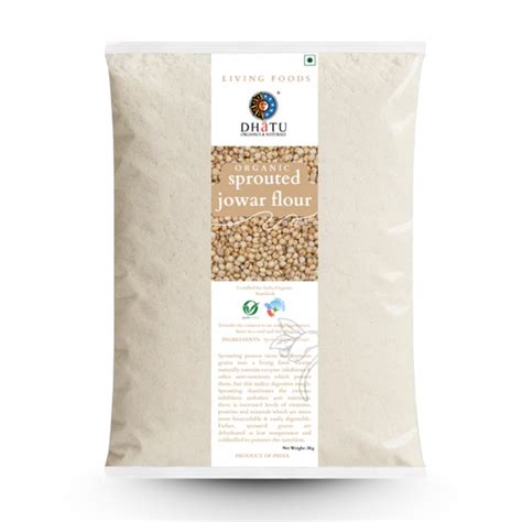 Organic Sprouted Jowar Flour 500g | Cold Milled – Dhatu Organics