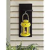 Buy TIED RIBBONS Wall Hanging Wood Shelf With Metal Lantern Candle ...