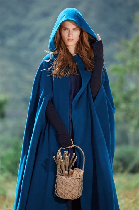 Maxi Hooded Wool Coat Cloak (8 Colors) – Linennaive