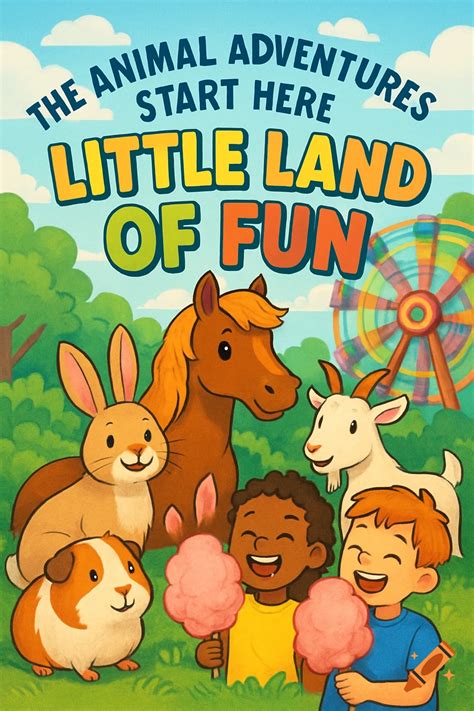 Illustration logo for 'Little Land of Fun' theme park, featuring a ...