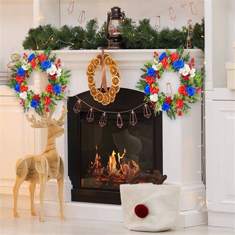 Red White and Blue Decorations! Garlands For The Fourth Of July Hanging ...