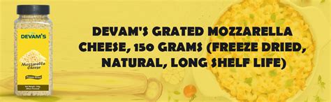 DEVAM'S Grated Mozzarella Cheese, 150 Grams (Freeze Dried, Natural ...