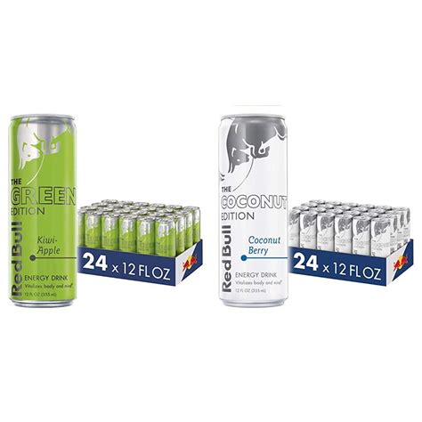 Buy Red Bull Energy Drink, Kiwi Apple, 12 Fl Oz (24 Count), Green ...