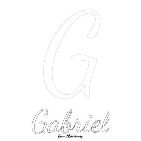 Gabriel Free Printable Name Stencils with 6 Unique Typography Styles ...