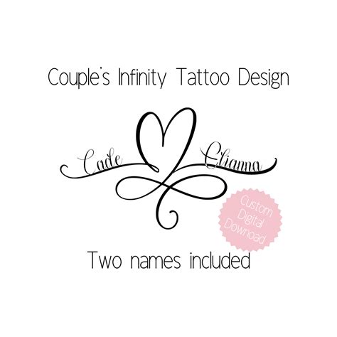Infinity Heart Tattoos With Names