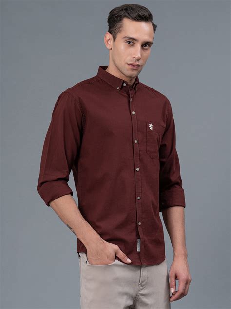 Solid Button Down Shirt for Men | Redtape