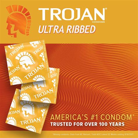 Trojan Ultra Ribbed Stimulation Condoms - 3 ct