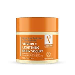 NutriGlow NATURAL'S Vitamin C Lightening Body Yogurt, Moisturize Skin ...