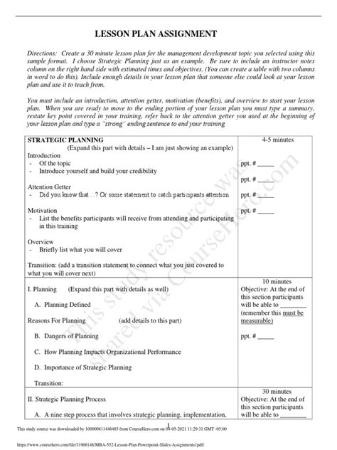 Assignment Lesson Plan 的图像结果