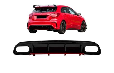 Rear Bumper Valance Diffuser suitable for MERCEDES W176 A-Class (2012 ...