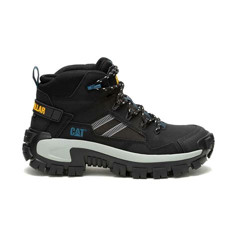 Caterpillar Boots Sale India - Invader Mid Vent Composite Toe Men Black