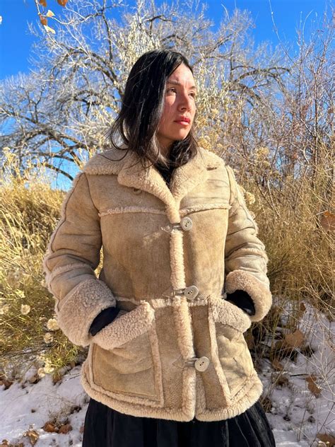 Vintage Overland Sheepskin Shearling Coat Jacket Sher… - Gem