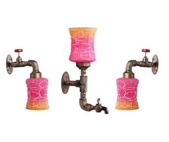 Somil Vintage Tap Shape Combo Wall Lamp Light With Colorful Decorative ...