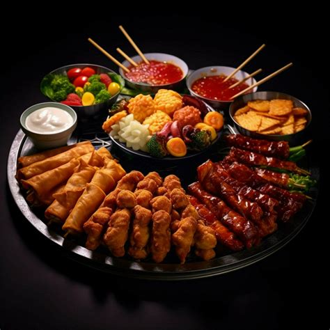 product shots of chinese food pu pu platter with 30675970 Stock Photo ...