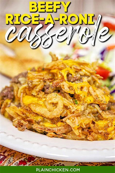 Beefy Rice-A-Roni Casserole - Plain Chicken