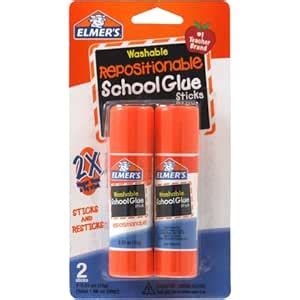 Elmer's Repositionable School Glue Sticks, 0.53 oz Each, 2 Sticks per ...