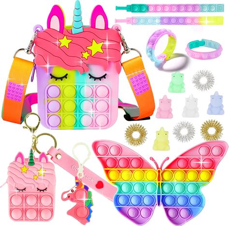 Alldriey Pop Purse Pack Toy, Unicorn Rainbow Shoulder India | Ubuy