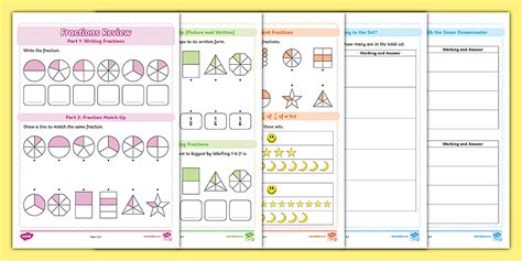 Year 2 and 3 Phase 1 Fractions Review (teacher made)