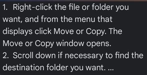 Describe the steps involve in moving a file into a folder - Brainly.in
