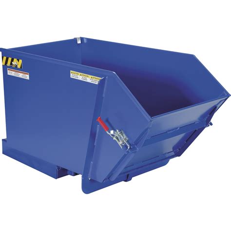 Vestil Low Profile Heavy-Duty Self-Dumping Steel Hopper - 1/2 Cu. Yd ...