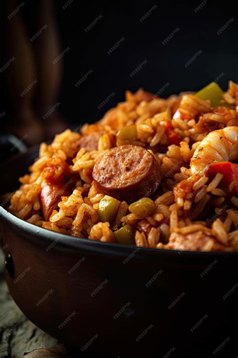 Premium AI Image | Jambalaya American Creole and Cajun rice dish ...